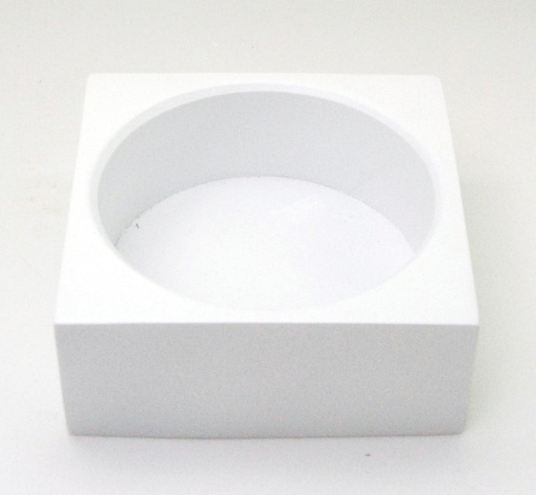 150mm Polyresin Sockel weiß eckig für DIY-Schneekugel - Schneekugelhaus