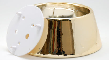 150mm- Porzellan Sockel gold DIY-Schneekugel - Schneekugelhaus