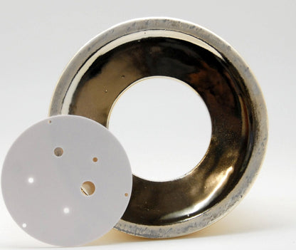 150mm- Porzellan Sockel gold DIY-Schneekugel - Schneekugelhaus