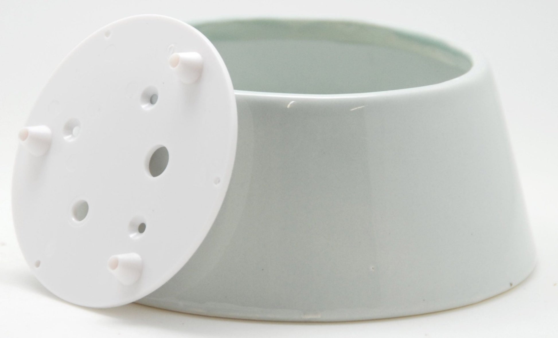 150mm- Porzellan Sockel grau DIY-Schneekugel - Schneekugelhaus