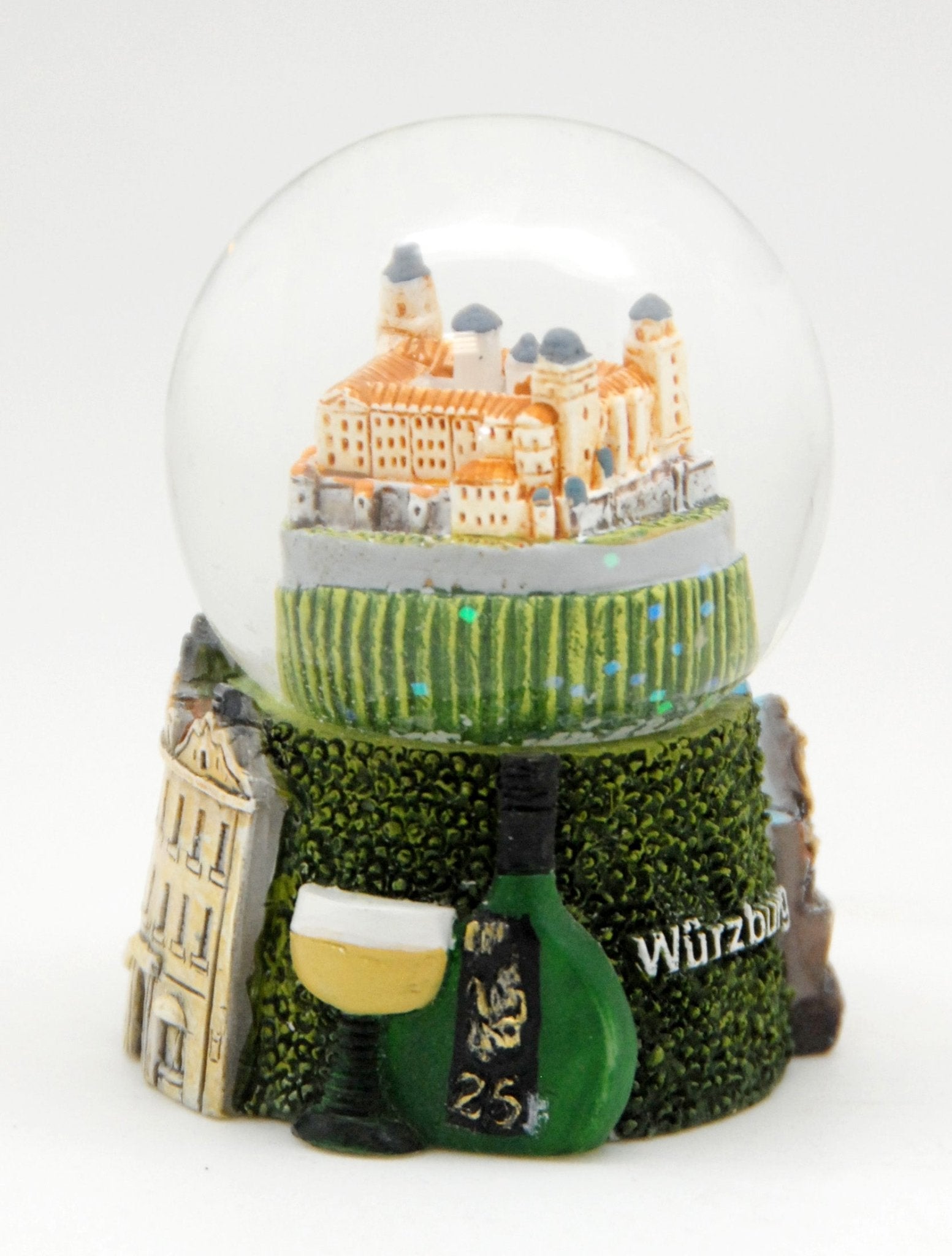 2er Set süße Souvenir-Schneekugeln Würzburg Festung Marienberg Residenz - Schneekugelhaus