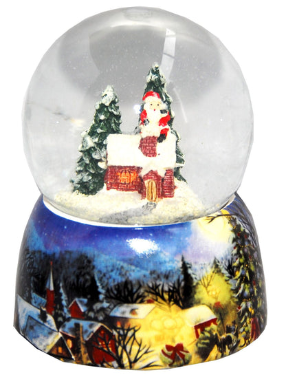 3 nostalgische Schneekugeln Winter & Weihnacht - Schneekugelhaus