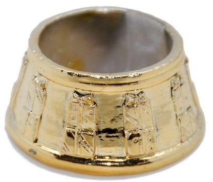 45mm Sockel mit Relief in gold für DIY-Schneekugel - Schneekugelhaus