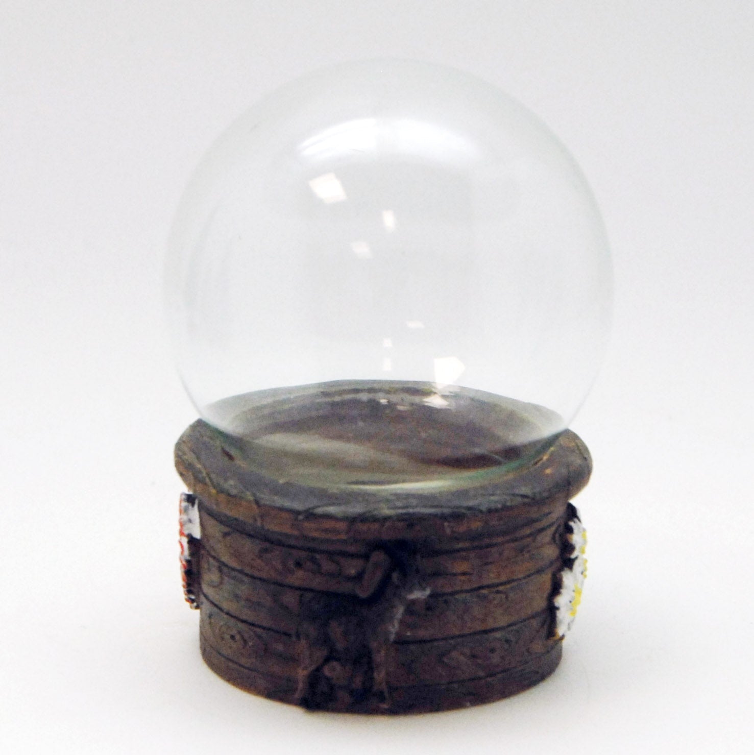 65mm-Do-it-Yourself Schneekugel mit Glas und Sockel Hüttengruß Bastelset - Schneekugelhaus