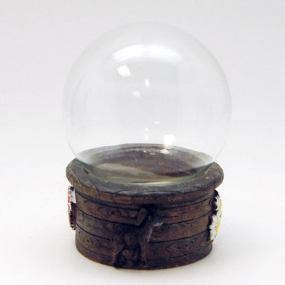 65mm-Do-it-Yourself Schneekugel mit Glas und Sockel Hüttengruß Bastelset - Schneekugelhaus