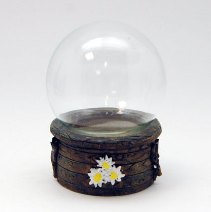65mm-Do-it-Yourself Schneekugel mit Glas und Sockel Hüttengruß Bastelset - Schneekugelhaus