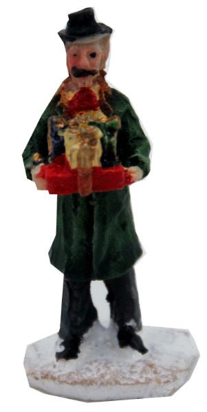 Bastel-Figur Butler mit Geschenken für DIY Schneekugel - Schneekugelhaus