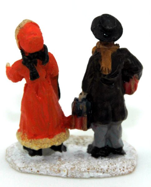 Bastel-Figur Ehepaar mit Geschenke für DIY Schneekugel - Schneekugelhaus
