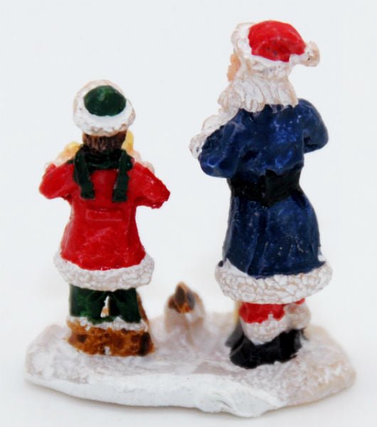 Bastel-Figur Santa mit Gehilfe für DIY Schneekugel - Schneekugelhaus