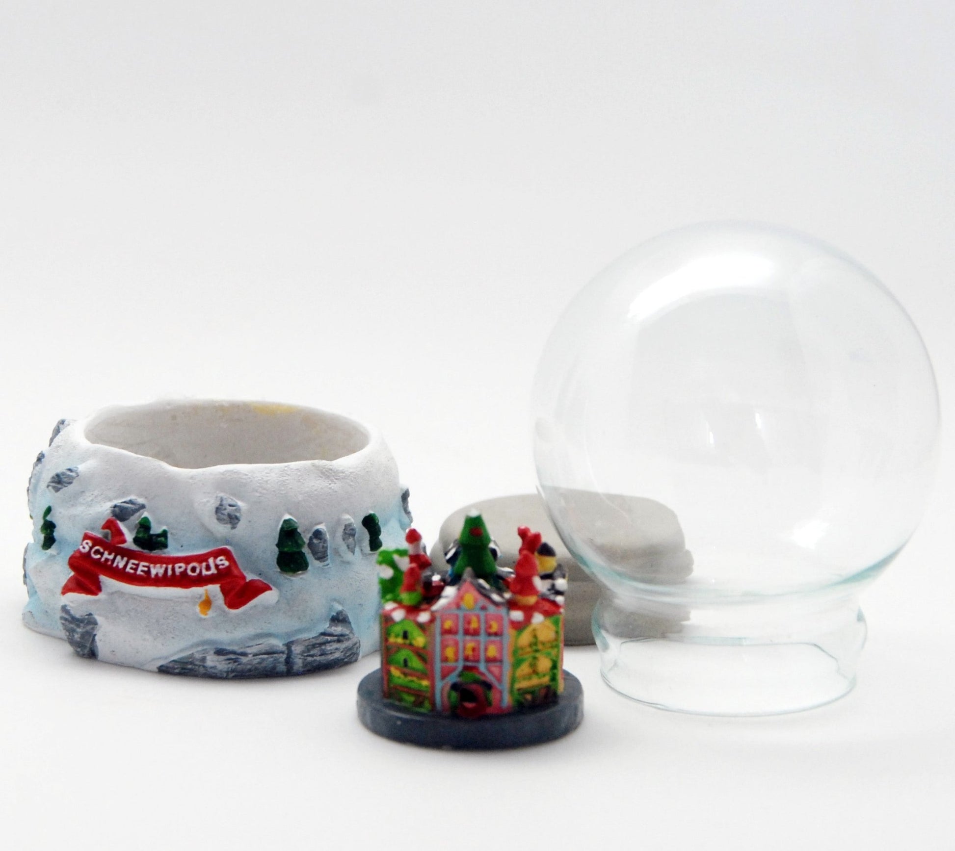 Bastelset - Schneekugel Schneewipolis Fachwerkdorf 65mm - Schneekugelhaus