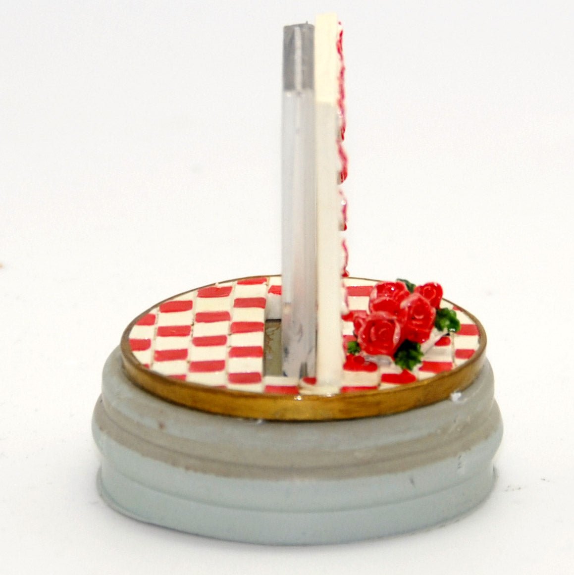 Fotorahmen mit Rosen für DIY 100mm Schneekugel - Schneekugelhaus