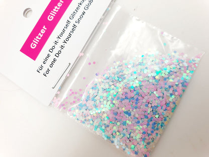 Glitzer für Do-it-Yourself Glitzer/Schneekugel - Schneekugelhaus