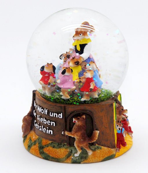 Märchen Schneekugel Wolf und 7 Geislein - Schneekugelhaus