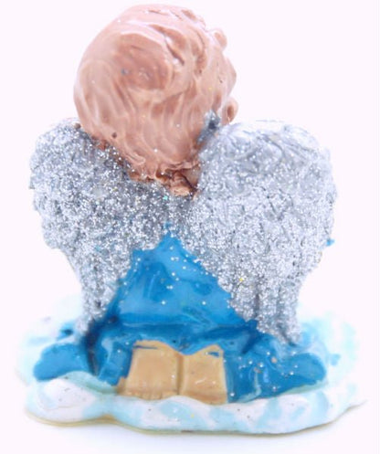 Modell für 3D-Schneekugel - blauer Engel mit Harfe - Schneekugelhaus