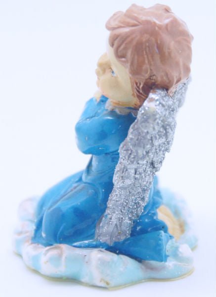 Modell für 3D-Schneekugel - blauer Engel mit Harfe - Schneekugelhaus