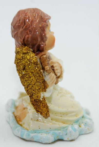 Modell für 3D-Schneekugel Engel mit Harfe - Schneekugelhaus