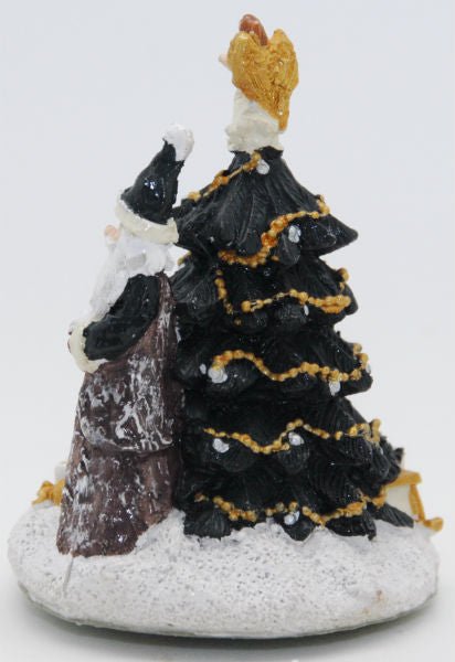 Modell für 3D-Schneekugel - Glamour Christmas Santa schwarz - Schneekugelhaus