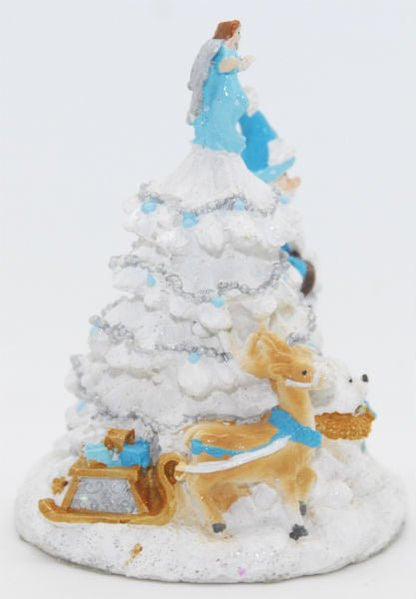 Modell für 3D-Schneekugel - Glamour Christmas Santa türkis - Schneekugelhaus