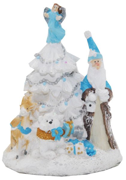 Modell für 3D-Schneekugel - Glamour Christmas Santa türkis - Schneekugelhaus