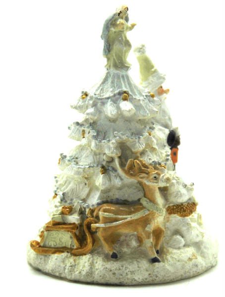 Modell für 3D-Schneekugel - Glamour Christmas Santa weiß - Schneekugelhaus
