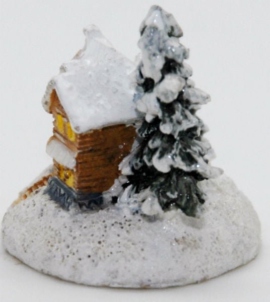 Modell für 3D-Schneekugel - Hütte im Schnee - 65mm - Schneekugelhaus