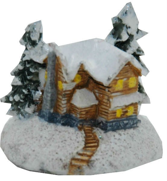 Modell für 3D-Schneekugel - Hütte im Schnee - Schneekugelhaus