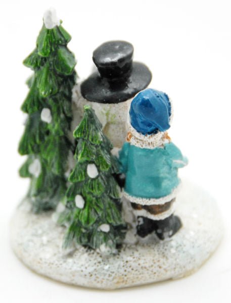 Modell für 3D-Schneekugel - Kinder bauen Schneemann - Schneekugelhaus