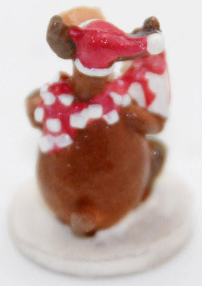 Modell für 3D-Schneekugel - lustiger Elch mit Geschenk - Schneekugelhaus