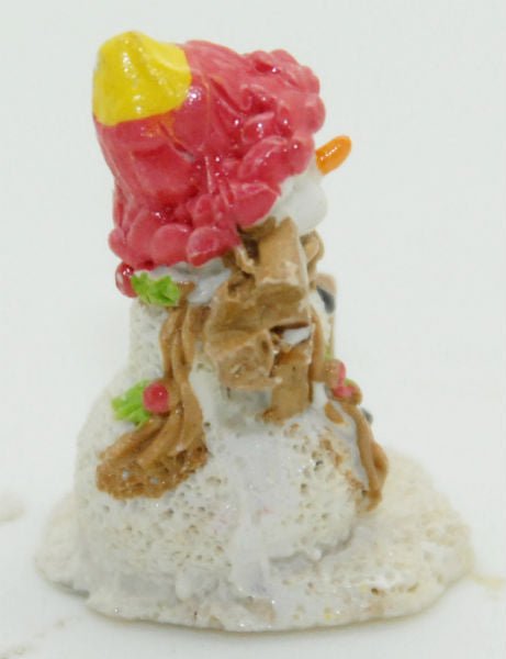 Modell für 3D-Schneekugel - lustiger Schneemann - Schneekugelhaus