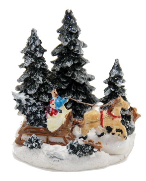 Modell für 3D-Schneekugel - romantische Kutschfahrt - Schneekugelhaus