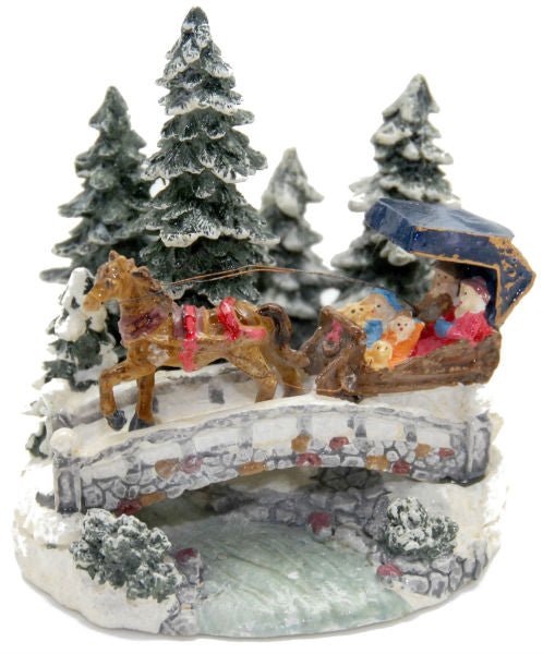 Modell für 3D-Schneekugel - romantische Kutschfahrt - groß - Schneekugelhaus