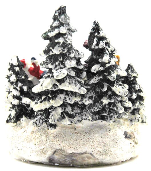 Modell für 3D-Schneekugel - Santa bringt Geschenke - Schneekugelhaus