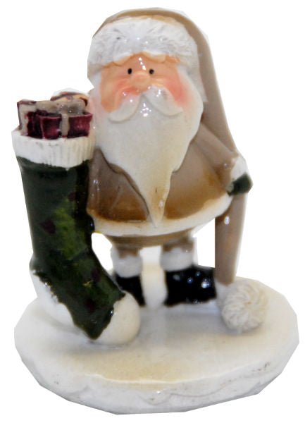 Modell für 3D-Schneekugel - Santa mit Strumpf - Schneekugelhaus