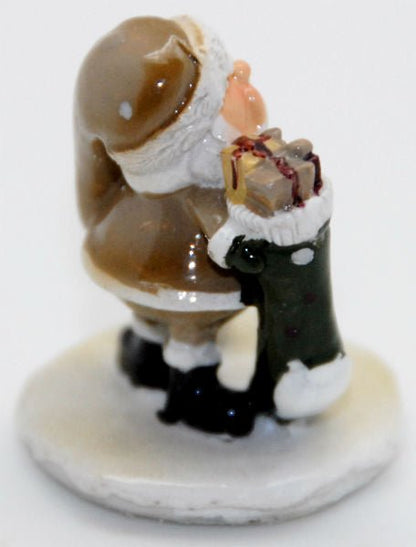 Modell für 3D-Schneekugel - Santa mit Strumpf - Schneekugelhaus