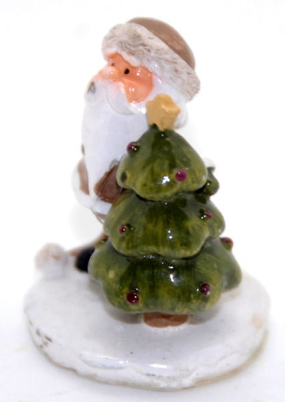 Modell für 3D-Schneekugel - Santa mit Tannenbaum - Schneekugelhaus