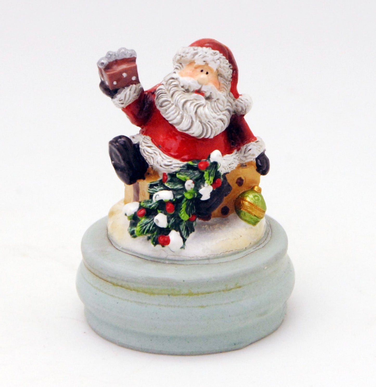 Modell für 3D-Schneekugel - Santa Weihnachtsmann mit Geschenk - für 65mm Kugel - Schneekugelhaus