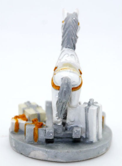 Modell für 3D-Schneekugel Schaukelpferd mit Geschenken - Schneekugelhaus