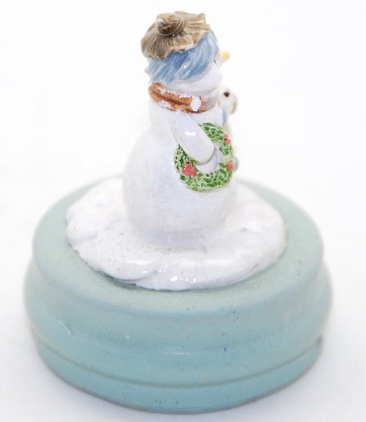 Modell für 3D-Schneekugel - Schneemann mit Hund - Schneekugelhaus