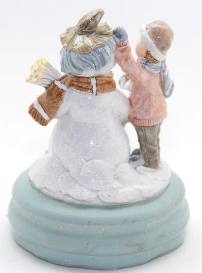 Modell für 3D-Schneekugel - Schneemann mit Kind - Schneekugelhaus
