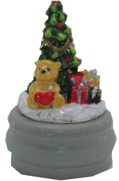 Modell für 3D-Schneekugel - Teddy mit Geschenken - Schneekugelhaus