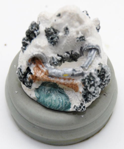 Modell für 3D-Schneekugel - verschneite Zugbrücke - klein - Schneekugelhaus