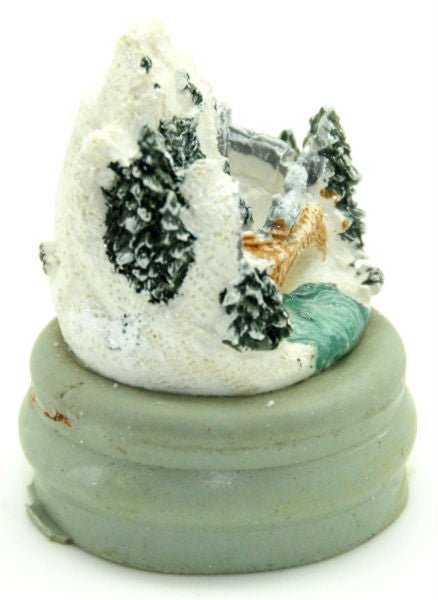 Modell für 3D-Schneekugel - verschneite Zugbrücke - klein - Schneekugelhaus