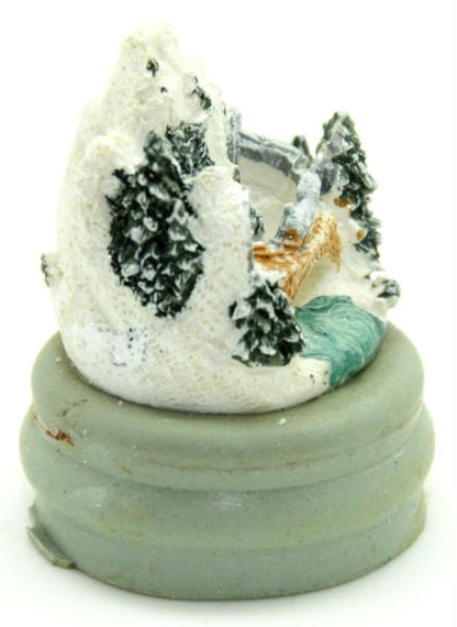 Modell für 3D-Schneekugel - verschneite Zugbrücke - klein - Schneekugelhaus