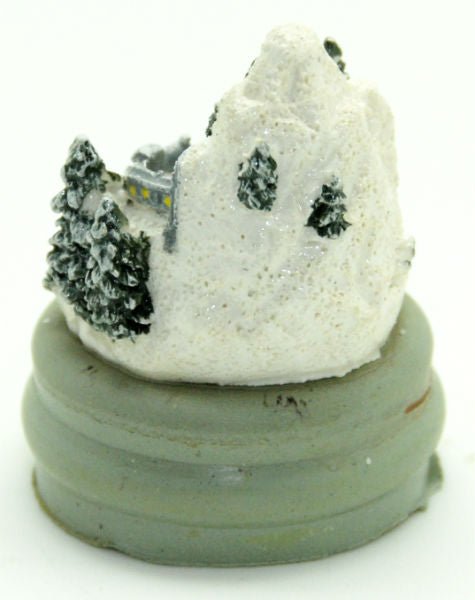 Modell für 3D-Schneekugel - verschneite Zugbrücke - klein - Schneekugelhaus