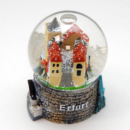 Souvenir Schneekugel Erfurt Krämerbrücke - Luftblase - Schneekugelhaus