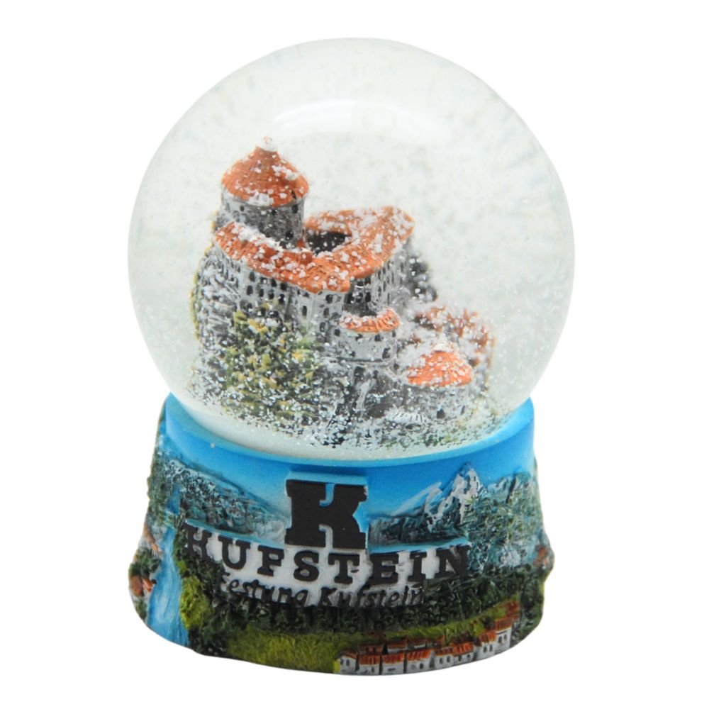 Souvenir Schneekugel Kufstein mit Festung Kufstein und Kufsteiner Land - Schneekugelhaus