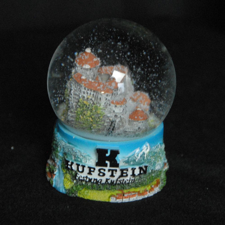 Souvenir Schneekugel Kufstein mit Festung Kufstein und Kufsteiner Land - Schneekugelhaus
