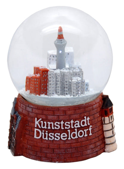 Souvenir Schneekugel Kunststadt Düsseldorf - Luftblase - Schneekugelhaus