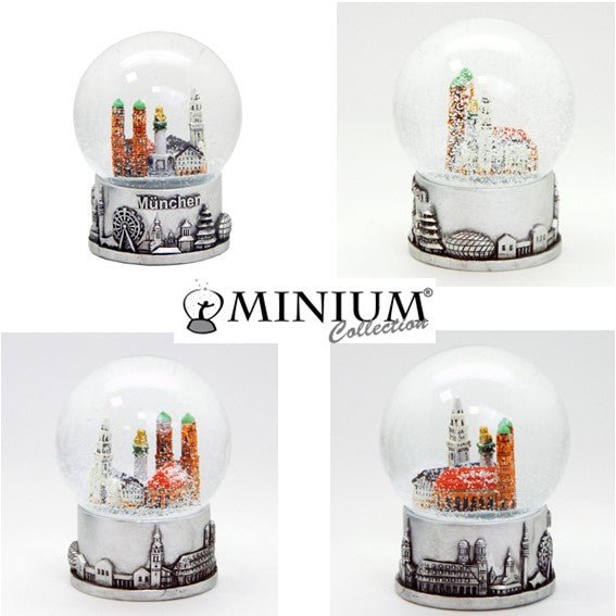 Souvenir Schneekugel München Skyline 80mm - Schneekugelhaus