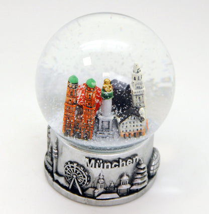 Souvenir Schneekugel München Skyline 80mm - Schneekugelhaus